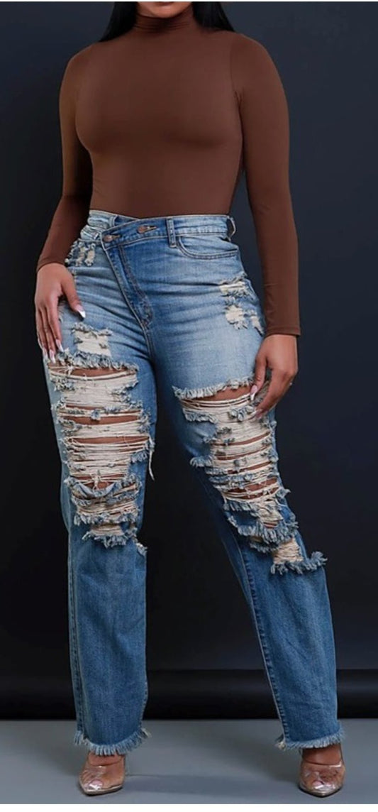 Cross Paths Distressed Jeans