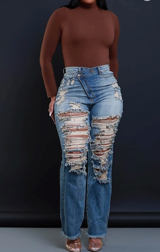 Cross Paths Distressed Jeans