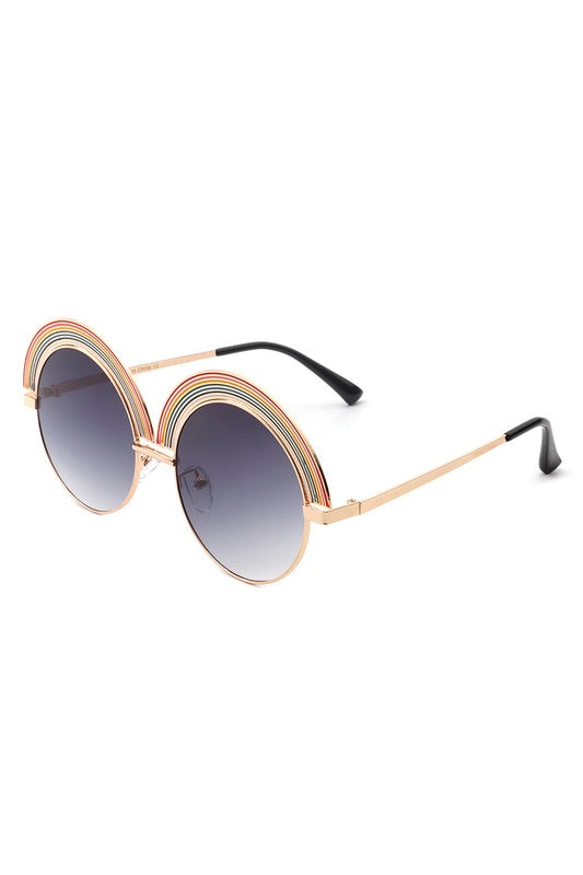 Fendi rainbow sales round sunglasses